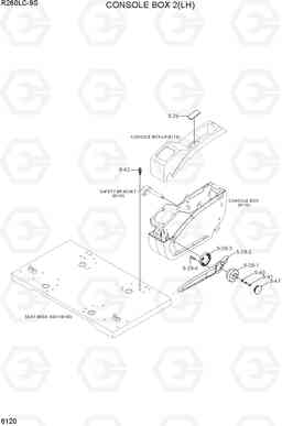 6120 CONSOLE BOX 2(LH) R260LC-9S, Hyundai