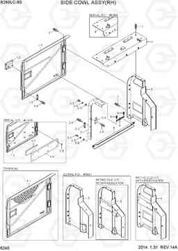 6240 SIDE COWL ASSY(RH) R260LC-9S, Hyundai