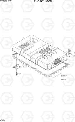 6250 ENGINE HOOD R260LC-9S, Hyundai