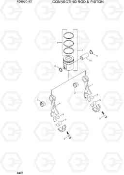 9420 CONNECTING ROD & PISTON R260LC-9S, Hyundai