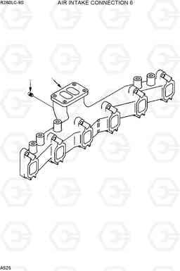 A525 AIR INTAKE CONNECTION 6 R260LC-9S, Hyundai