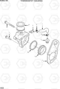 A530 THERMOSTAT HOUSING R260LC-9S, Hyundai