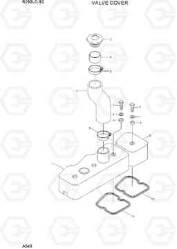 A540 VALVE COVER R260LC-9S, Hyundai