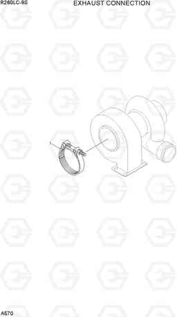 A570 EXHAUST CONNECTION R260LC-9S, Hyundai