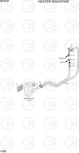 1100 HEATER MOUNTING R27Z-9, Hyundai