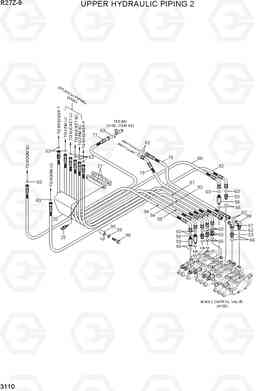 3110 UPPER HYDRAULIC PIPING 2 R27Z-9, Hyundai