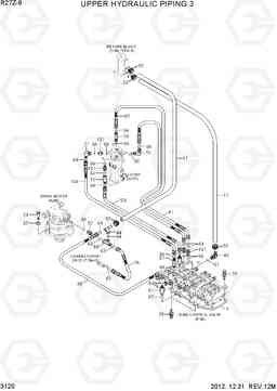 3120 UPPER HYDRAULIC PIPING 3 R27Z-9, Hyundai