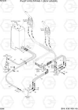 3230 PILOT HYD PIPING 1 (RCV LEVER) R27Z-9, Hyundai