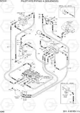 3260 PILOT HYD PIPING 4 (SOLENOID) R27Z-9, Hyundai