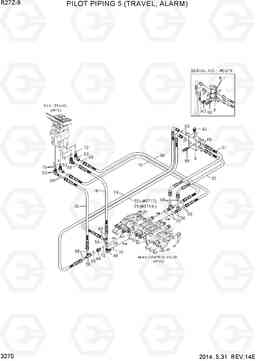 3270 PILOT HYD PIPING 5 (TRAVEL, ALARM) R27Z-9, Hyundai