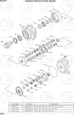 4210 SWING REDUCTION GEAR R27Z-9, Hyundai