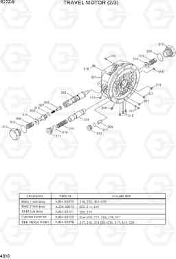 4310 TRAVEL MOTOR (2/3) R27Z-9, Hyundai