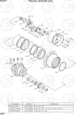 4320 TRAVEL MOTOR (3/3) R27Z-9, Hyundai