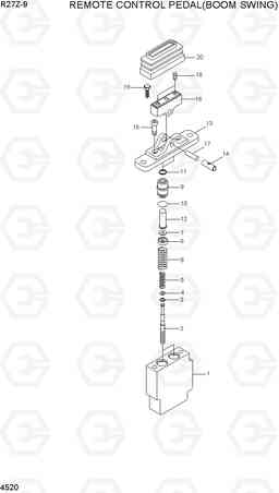 4520 REMOTE CONTROL PEDAL(BOOM SWING) R27Z-9, Hyundai