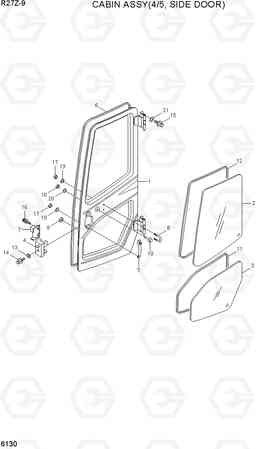 6130 CABIN ASSY(4/5, SIDE DOOR) R27Z-9, Hyundai