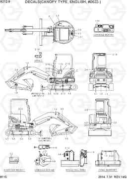 8115 DECALS(CANOPY TYPE, ENGLISH #0622-) R27Z-9, Hyundai