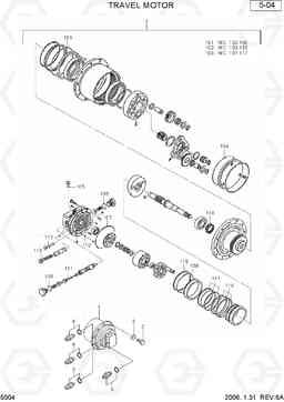 5004 TRAVEL MOTOR R28-7, Hyundai