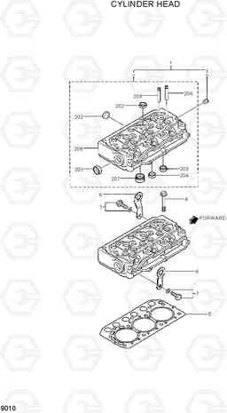 9010 CYLINDER HEAD R28-7, Hyundai