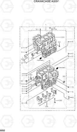 9050 CRANKCASE ASSY R28-7, Hyundai