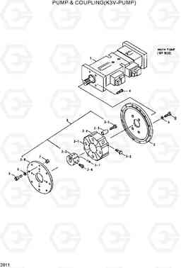 2011 PUMP & COUPLING(K3V-TYPE) R280LC, Hyundai