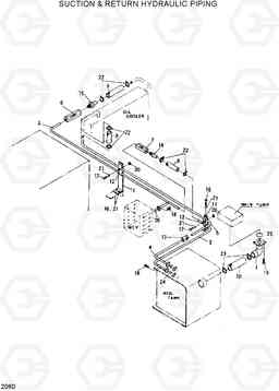 2060 SUCTION & RETURN HYDRAULIC PIPING R280LC, Hyundai