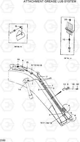 2100 ATTACHMENT GREASE LUB SYSTEM R280LC, Hyundai