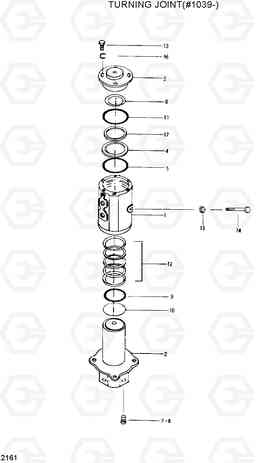 2161 TURNING JOINT(#1039-) R280LC, Hyundai