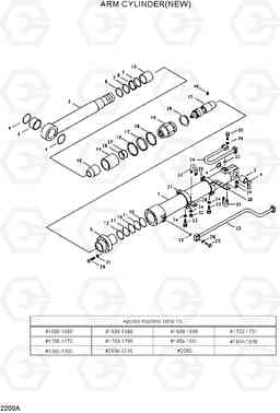 2200A ARM CYLINDER(NEW) R280LC, Hyundai