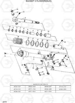 2210 BUCKET CYLINDER(OLD) R280LC, Hyundai