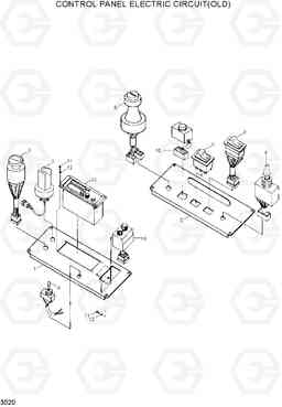 3020 CONTROL PANEL ELECTRIC CIRCUIT(OLD) R280LC, Hyundai