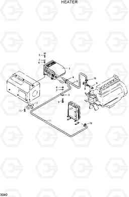 3040 HEATER R280LC, Hyundai