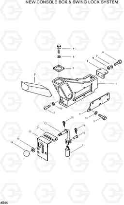 4044 NEW CONSOLE BOX & SWING LOCK SYSTEM R280LC, Hyundai
