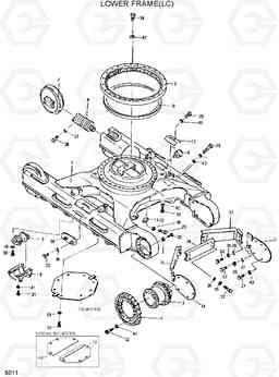 5011 LOWER FRAME(LC) R280LC, Hyundai