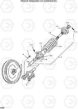 5060 TRACK TENSION CYLINDER(STD) R280LC, Hyundai