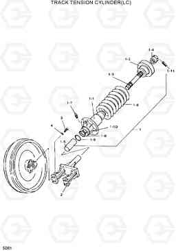 5061 TRACK TENSION CYLINDER(LC) R280LC, Hyundai