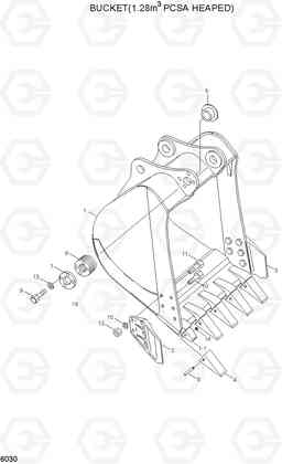 6030 BUCKET(1.28㎥ PCSA HEAPED) R280LC, Hyundai