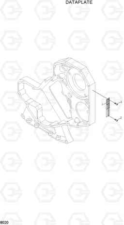 8020 DATA PLATE R280LC, Hyundai