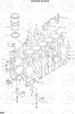 8040 ENGINE BLOCK R280LC, Hyundai