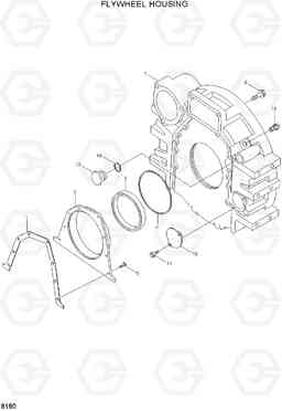 8180 FLYWHEEL HOUSING R280LC, Hyundai