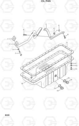 8320 OIL PAN R280LC, Hyundai