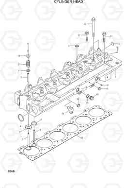 8360 CYLINDER HEAD R280LC, Hyundai