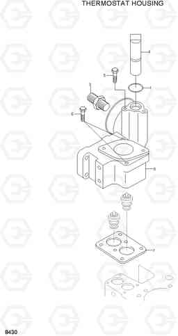 8430 THERMOSTAT HOUSING R280LC, Hyundai