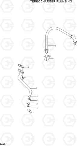 8440 TURBOCHARGER PLUMBING R280LC, Hyundai
