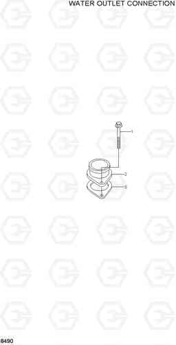 8490 WATER OUTLET CONNECTION R280LC, Hyundai