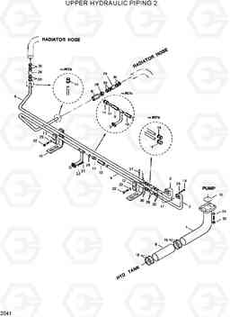 2041 UPPER HYDRAULIC PIPING 2 R290LC, Hyundai