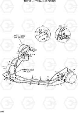 2060 TRAVEL HYDRAULIC PIPING R290LC, Hyundai