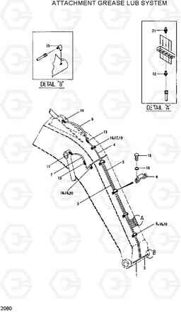 2080 ATTACHMENT GREASE LUB SYSTEM R290LC, Hyundai