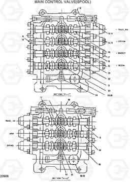 2090B MAIN CONTROL VALVE(SPOOL) R290LC, Hyundai