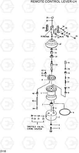 2110 REMOTE CONTROL LEVER(LH) R290LC, Hyundai