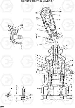 2111 REMOTE CONTROL LEVER(RH) R290LC, Hyundai